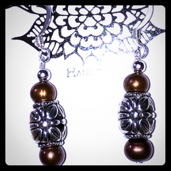 Bronze Pearl Earrings